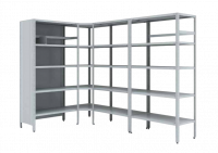 Металлический Стеллаж угловой МС 500 2000x1000x500 (8 полок)