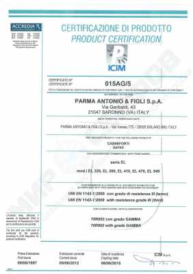 Офисный сейф Parma Antonio&Figli EL 410 KYC3 RED